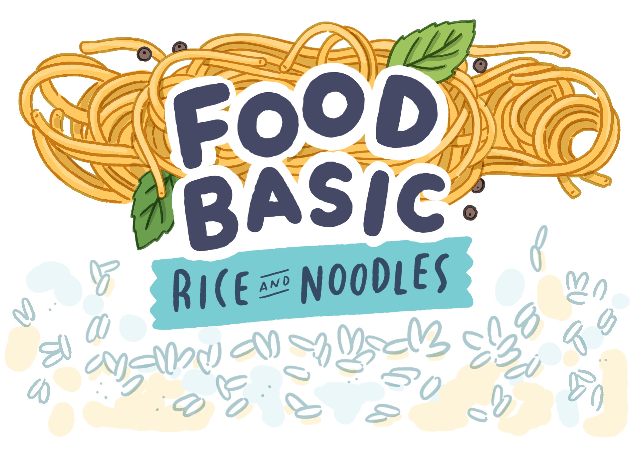 Rice and Noodles by dailydraw studio